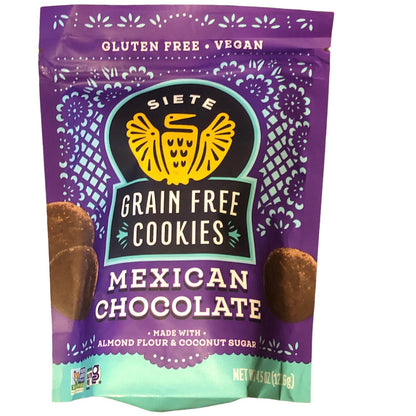 Siete Mexican Cookies - Dairy Free - Gluten Free Cookies - Vegan Cookies - Snacks - Chocolate Cookies - Shortbread Cookies - Non GMO